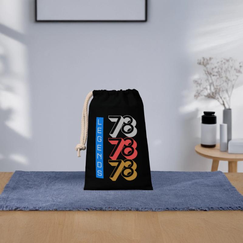 Legends 1978 Pattern Closable cotton gift bag (14x20cm)