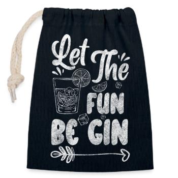 Gin Bar Party Long Drink - Closable cotton gift bag (14x20cm) - navy - Front