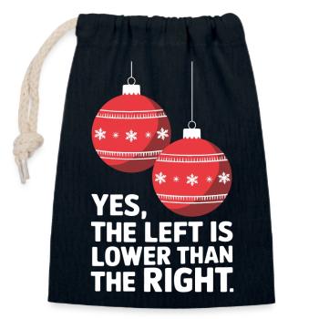 Funny Christmas Ornament Humor - Closable cotton gift bag (14x20cm) - navy - Front