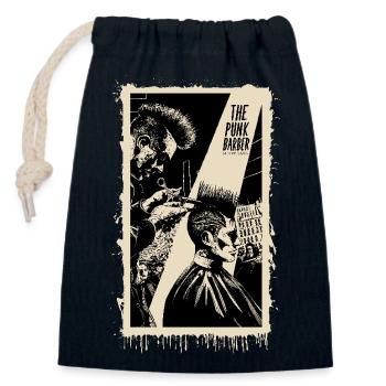 Punk Barber scharfe Schnitte - Verschließbarer Geschenkbeutel aus Baumwolle (14x20cm) - Navy - Vorne