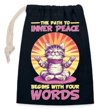 The Path To Inner Peace Begins With Four Words 2 - Verschließbarer Geschenkbeutel aus Baumwolle (14x20cm) - Navy - Vorne
