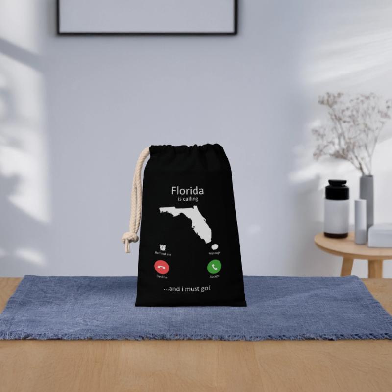 Interface de Floride et Interface I’Must Go Sac cadeau en coton avec cordon (14 x 20 cm)