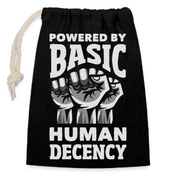 radicalized by fundamental - Closable cotton gift bag (14x20cm) - black - Front