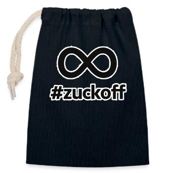 Zuck off! - Closable cotton gift bag (14x20cm) - navy - Front