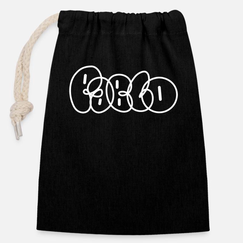 Pablo brand - Closable cotton gift bag (14x20cm) - black