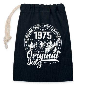Juli 1975 Original:49 Jahre Geburtstagsgeschenk - Verschließbarer Geschenkbeutel aus Baumwolle (14x20cm) - Navy - Vorne