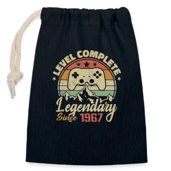 1967 Komplettes Level-Geburtstagsgeschenk - 1967 - Verschließbarer Geschenkbeutel aus Baumwolle (14x20cm) - Navy - Vorne