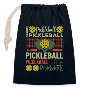 Teen Pickleball Ball Court Paddel Lustige Picklebal - Verschließbarer Geschenkbeutel aus Baumwolle (14x20cm) - Navy - Vorne