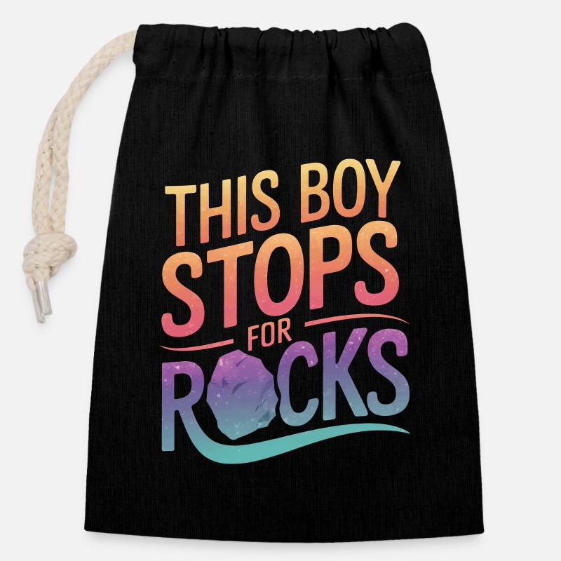 Expert in Geology Rock Geologist - Closable cotton gift bag (14x20cm) - black