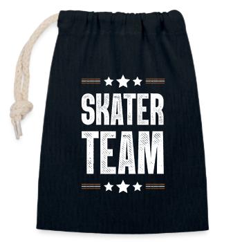Skater Team - Closable cotton gift bag (14x20cm) - navy - Front