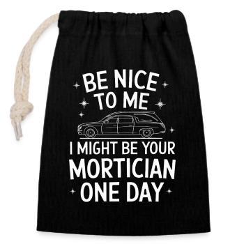 Corbillards Undertakers Undertakers - Sac cadeau en coton avec cordon (14 x 20 cm) - noir - Devant