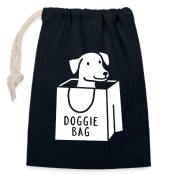 Doggie Bag - Closable cotton gift bag (14x20cm) - navy - Front