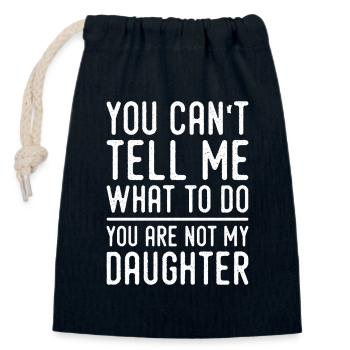 Funny Dad Tees Father Daddy Papa From Daughter Dad - Closable cotton gift bag (14x20cm) - navy - Front