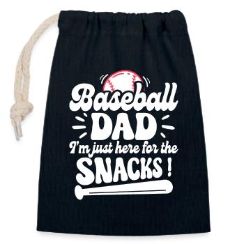 Daddy Baseball Fan Humor - Verschließbarer Geschenkbeutel aus Baumwolle (14x20cm) - Navy - Vorne