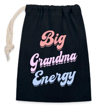 Oma Oma voller Energie Ehefrau Oma - Verschließbarer Geschenkbeutel aus Baumwolle (14x20cm) - Navy - Vorne