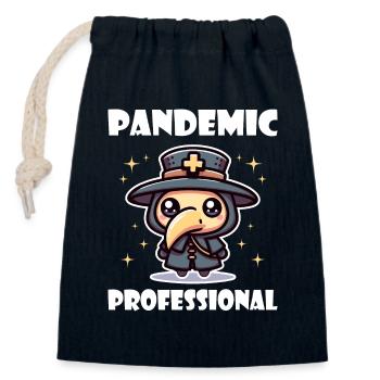 Humour Infirmière Médecin de La Peste Docteur - Sac cadeau en coton avec cordon (14 x 20 cm) - bleu marine - Devant