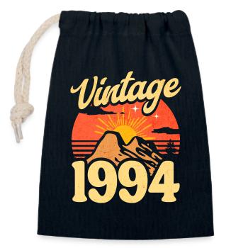 Vintage 30eme Anniversaire 1994 - Sac cadeau en coton avec cordon (14 x 20 cm) - bleu marine - Devant
