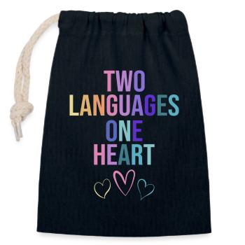 Ausbildung Bilingualer Humorlehrer - Verschließbarer Geschenkbeutel aus Baumwolle (14x20cm) - Navy - Vorne