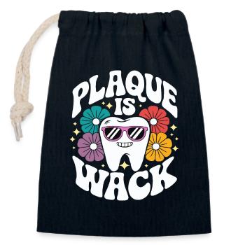 Retro Dental Humor Frau Zahnärztin - Verschließbarer Geschenkbeutel aus Baumwolle (14x20cm) - Navy - Vorne