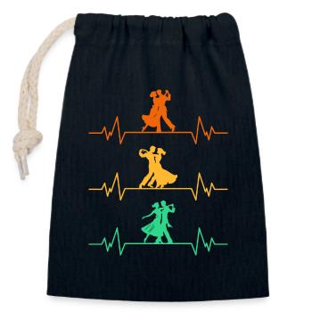 Ballroom Dance Heartbeat Dance - Closable cotton gift bag (14x20cm) - navy - Front
