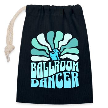 Female Ballroom Dancer Prom Dance - Closable cotton gift bag (14x20cm) - navy - Front