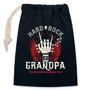 Opa Rock Vintage Opa Wippe - Verschließbarer Geschenkbeutel aus Baumwolle (14x20cm) - Navy - Vorne