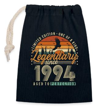 Legendary Since 1994 Vintage Birthday Gift - Closable cotton gift bag (14x20cm) - navy - Front