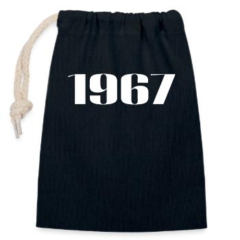 1967 - Geschenk geboren im Jahr 1967 - Verschließbarer Geschenkbeutel aus Baumwolle (14x20cm) - Navy - Vorne