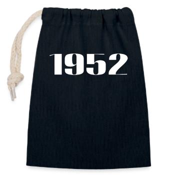 1952 - Gift born in 1952 - Closable cotton gift bag (14x20cm) - navy - Front