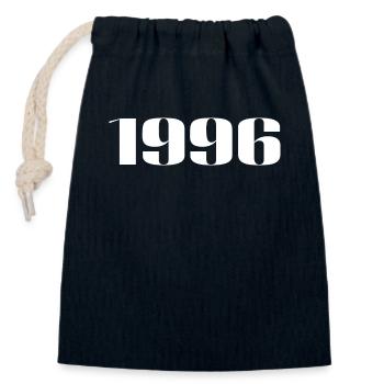 1996 - Gift born in 1996 - Closable cotton gift bag (14x20cm) - navy - Front