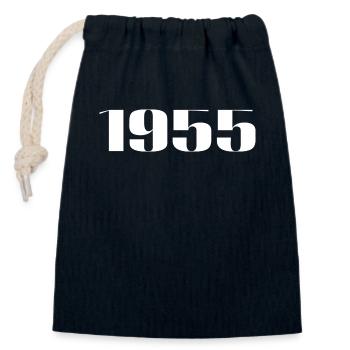1955 - Gift born in 1955 - Closable cotton gift bag (14x20cm) - navy - Front