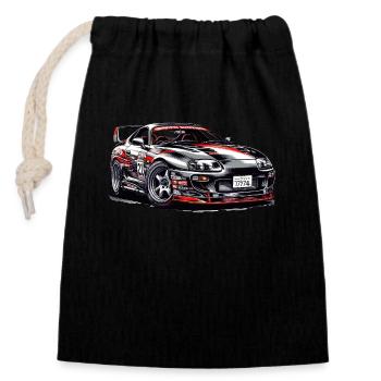 Roi de la dérive Elegance - Sac cadeau en coton avec cordon (14 x 20 cm) - noir - Devant