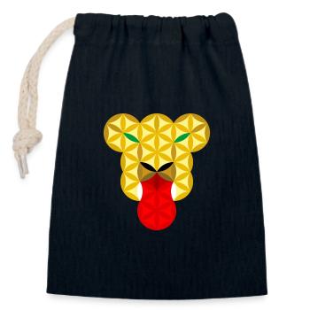 Lionceau de la vie - TC - Sac cadeau en coton avec cordon (14 x 20 cm) - bleu marine - Devant