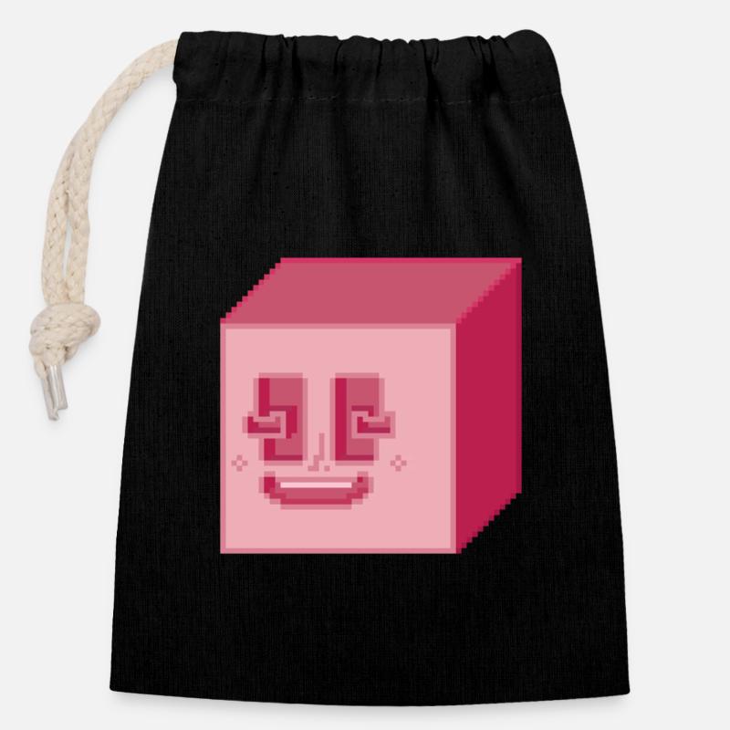STABLE FPS - Closable cotton gift bag (14x20cm) - black