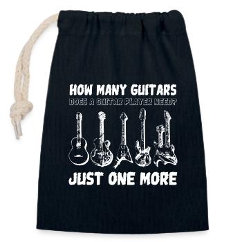 Un guitariste n’a-t-il besoin que d’un joueur de guitare de plus - Sac cadeau en coton avec cordon (14 x 20 cm) - bleu marine - Devant