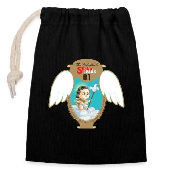 Jesus Classic Baby Schild - Verschließbarer Geschenkbeutel aus Baumwolle (14x20cm) - Schwarz - Vorne