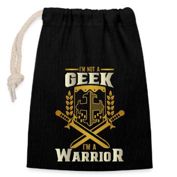 Larp Larper Larping Live Action Jeu de rôle - Sac cadeau en coton avec cordon (14 x 20 cm) - noir - Devant