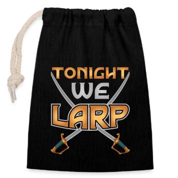 Live Action Jeu de rôle Larp Larper Fantasy - Sac cadeau en coton avec cordon (14 x 20 cm) - noir - Devant
