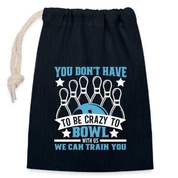 Bowling Skittles Bowler Bowling Club - Closable cotton gift bag (14x20cm) - navy - Front