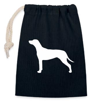 Rhodesian Ridgeback Silhouette - Verschließbarer Geschenkbeutel aus Baumwolle (14x20cm) - Navy - Vorne
