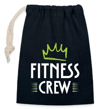 Équipe de conditionnement physique - Sac cadeau en coton avec cordon (14 x 20 cm) - bleu marine - Devant