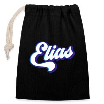 Elijah | Colors changeable - Closable cotton gift bag (14x20cm) - black - Front