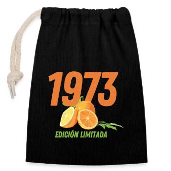 1973 - Edición Limitada - Verschließbarer Geschenkbeutel aus Baumwolle (14x20cm) - Schwarz - Vorne