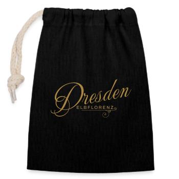 Dresden Florence on the Elbe: Calligraphic Elegance & Culture - Closable cotton gift bag (14x20cm) - black - Front