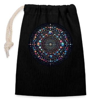 Interstellar Zodiac Spectrum - Closable cotton gift bag (14x20cm) - black - Front
