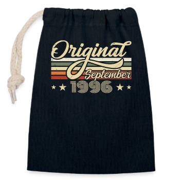 1996 September Born Birthday Year of birth 1996 - Closable cotton gift bag (14x20cm) - navy - Front