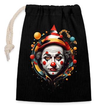 CLOWN'S DREAM: EIN SURREALER TANZ AUS NATUR UND KUNST - Verschließbarer Geschenkbeutel aus Baumwolle (14x20cm) - Schwarz - Vorne