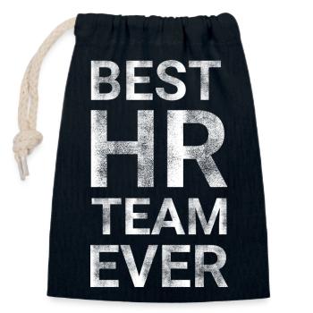 Best HR Team Ever - Closable cotton gift bag (14x20cm) - navy - Front