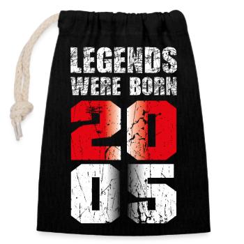 Geburtstag 18. Jahre Junge Mädchen Legends 2005 - Verschließbarer Geschenkbeutel aus Baumwolle (14x20cm) - Schwarz - Vorne