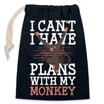 Monkeys Animal Costumes Children - Closable cotton gift bag (14x20cm) - navy - Front